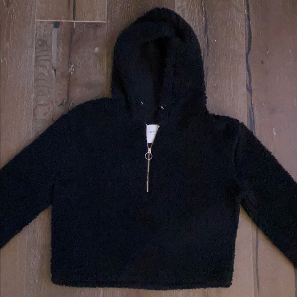 Black fuzzy jacket